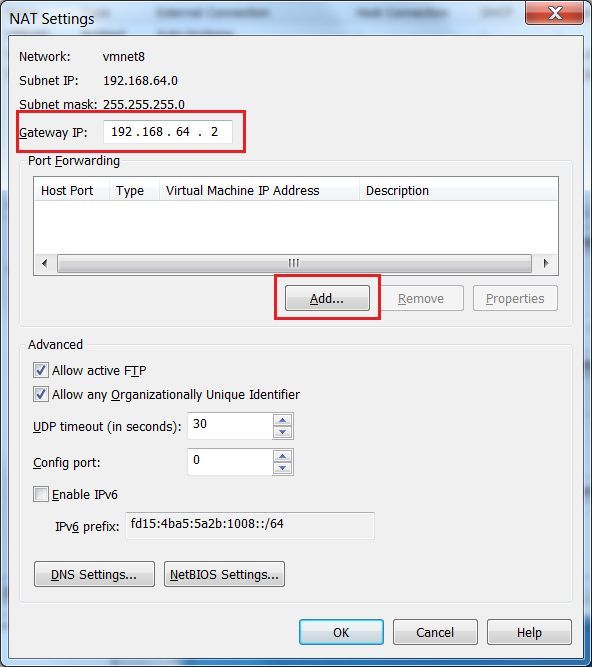 Nat setting