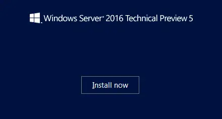 Windows 2016 install