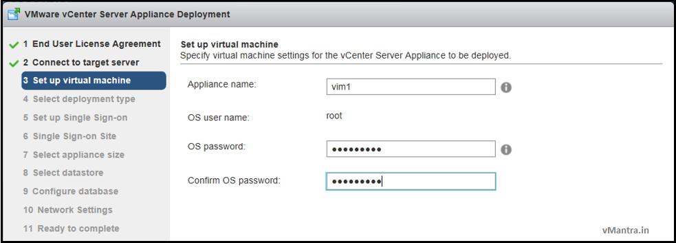 Install VCSA - VM