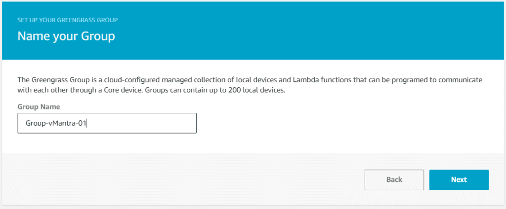 Configuring AWS Greengrass on VMware vSphere Name Group