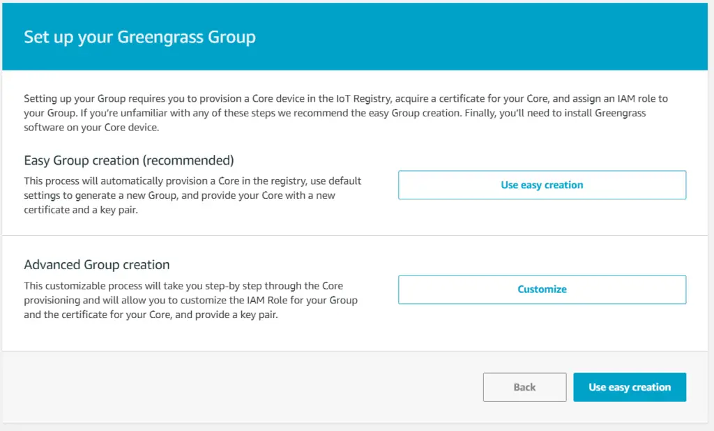 Configuring AWS Greengrass on VMware vSphere Create Group